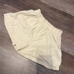 Art Class Cream High Waist Shorts with Relaxed Fit